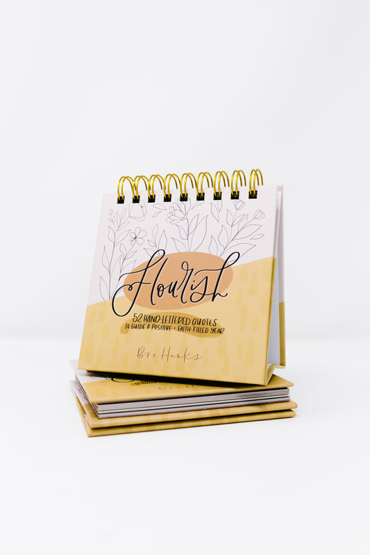 Flourish Flip Book || 52 Hand-Lettered Quotes To Guide A Positive + Faith-Filled Year